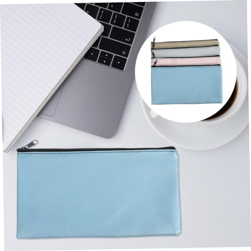 jojofuny 4-Piece PU Leather Money Pouch Set Zipper Cash and Receipt Storage Bags for Organizing Bills Includes Card Slot Window for Travel and Everyday Use4