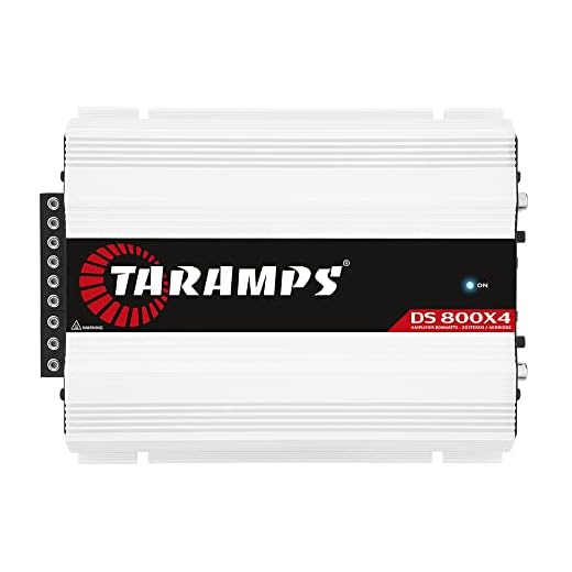 Taramps Ds 800x4 Módulo Amplificador De Potência Som Automotivo Multicanal Taramps Ds 800x4 800w Full Range 4 Canais 2 Ohms V2 Class D, Branco - Windows