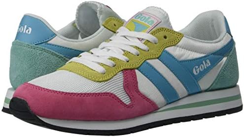 Gola Women's Sneaker, White Fluro Pink Aqua Blue Sea Mist, 5 | Image 6