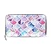 Produktbild XiangHeFu Frauen Geldbörse Clutch Bag Zipper Zusammenfassung Mysterious Mermaid Scales Leder