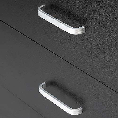 Karl Home 3 Drawer Dresser, Modern Storage Chest Of Drawers, Wood Bedside Table Night Table For Bedroom,Living Room (Black) #TOP7