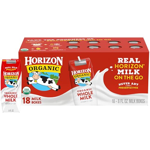 Horizon Organic Shelf Stable Whole Milk Boxes, 8 fl oz,