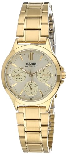 Casio Women's Watch - LTP-V300G-9AUDF Gold Dial, Gold Band