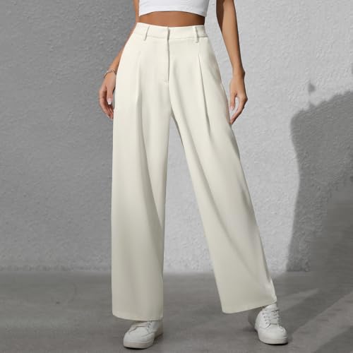 Women's Wide Leg High Waist Loose Palazzo Office Pants with Pockets Work Pants for Women Business Casual4