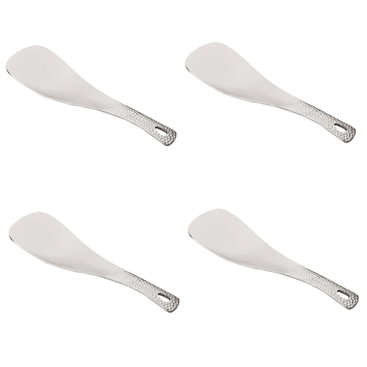 ibasenice 4 Stück Titanium Campinglöffel Leichtes Rostfreies Besteck für Outdoor Aktivitäten für Camper und Angler Ergonomisches Design für Suppen und Reis