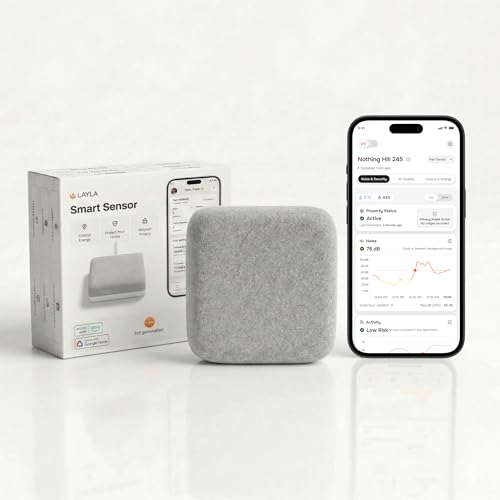 Dispositivo De Monitoreo De Ruido Layla Para Airbnb Sensor De Ruido Y Ocupación Monitor De Ruido Y Ocupación En Interiores Detector De Ruido Seguro Para Alquileres, Sensor De Ruido