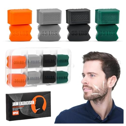 Jawline Trainer Jawline Trainer - 8 entrenadores de silicona con 4 niveles de resistencia, para hombres y mujeres, potente entrenador de mandíbula para principiantes, avanzados y avanzados