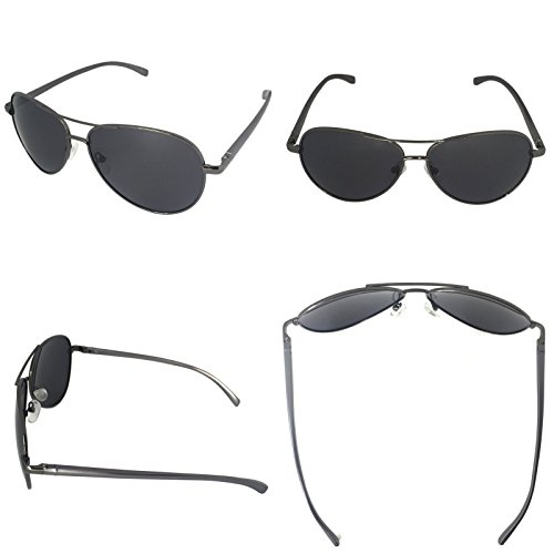 J+S Premium Ultra Sleek, Military Style, Sports Aviator Sunglasses, Polarized, 100% UV protection (Large Frame)3