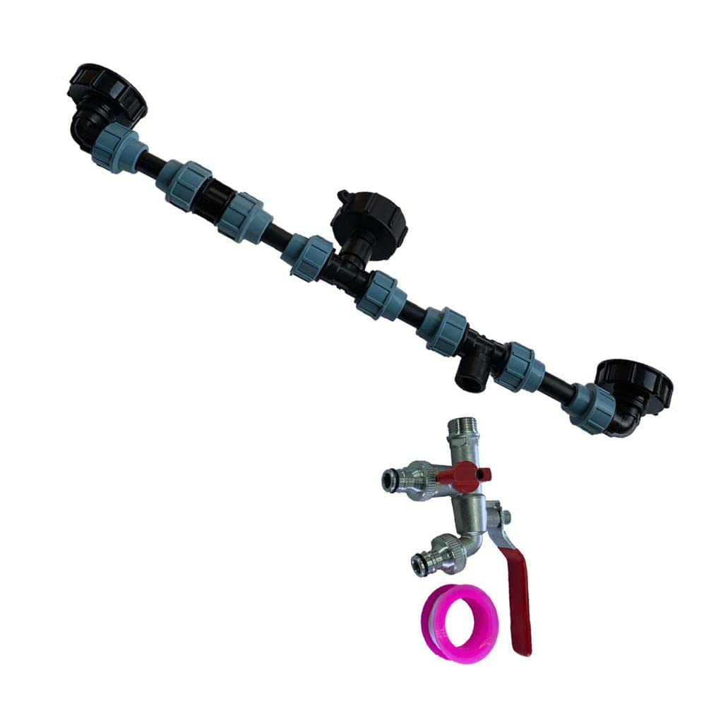 IBC adapter do kranu zbiornika, narzędzie ogrodowe, adapter odpływowy zbiornika IBC Tote z kranem wylotowym, łatwy w instalacji i użyciu, do nawadniania ogrodu domowego, niklowany mosiądz, C