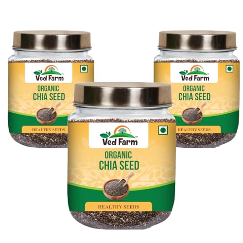 Image of 100% Pure Raw Unroasted Organic Chia Seeds I Rich with Omega 3, Fiber, Calcium & Iron I Healthy Snacks for Weight Loss Management I Boost Immunity I 500g