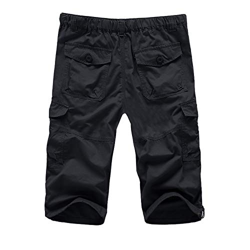 KEFITEVD 3/4 broek heren cargo shorts mannen bermuda shorts multi-zakken zomer korte broek katoen werkbroek elastische… - Image 5