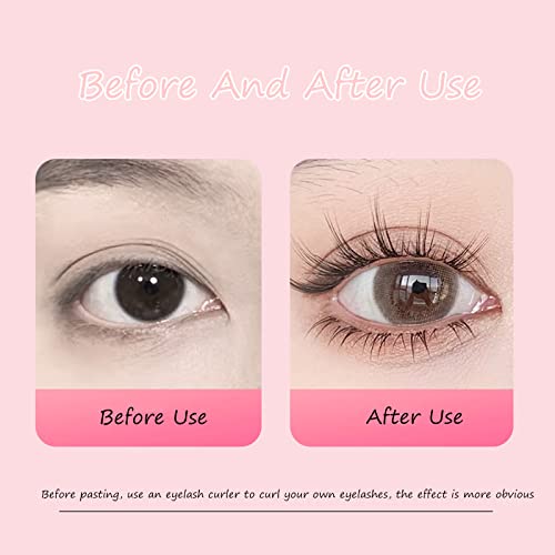 Ciglia finte inferiori con fascia trasparente