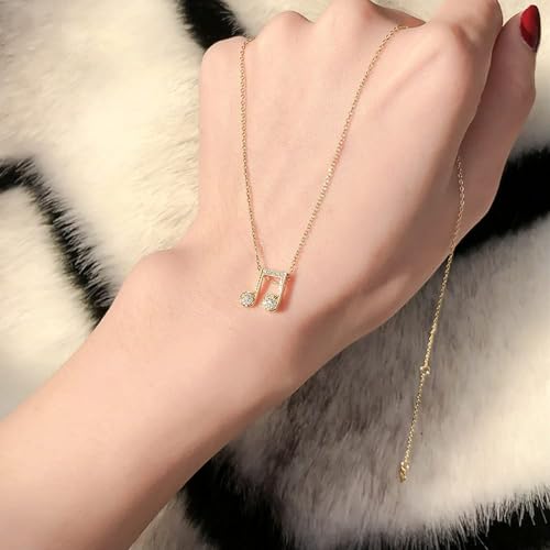 Cadeaux bijoux délicats avec collier chaîne de clavicule note musicale