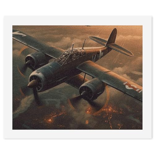 Kit de pintura por números de aviones antiguos, el regalo original para entusiastas del óleo
