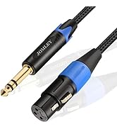 Câble Audio 3.5mm Jack Femelle Vers XLR Femelle 1m - Pour Connexion Micro, IPhone, Tablettes à Mixeur (Bleu)