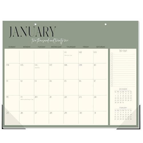 GuassLee - Guasslee Desk Calendar 2026-2027, 18-Month School Year Desk/Wall Calendar, 2026 Jan-2027 Jun., 14" X 11" Monthly Planner With Thick Paper For Office Home School Organizing - -21%