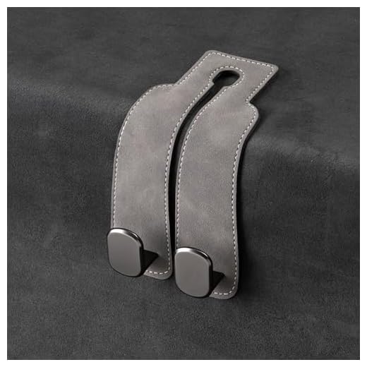 Grey Car Seat Headrest Hook Vehicle Back Seat Headrest Hook Car Purse Hook Car Seat Hooks for Hanging Grocery Bag, Purse, Dual Seat Backrest Organizer