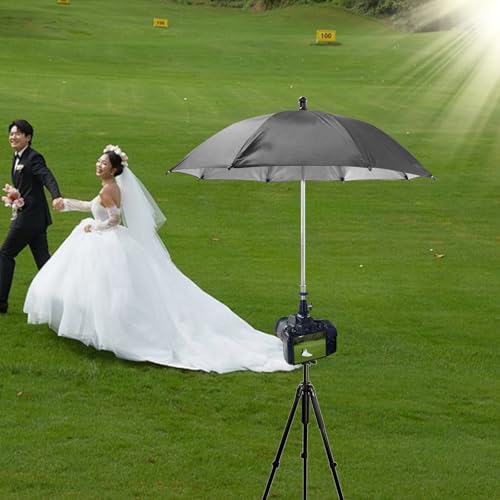 image for SnowTing Camera Hot Shoe Umbrella, 360 Swivel DSLR Camera Sunshade & R