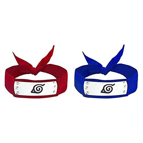 ArtPresarron Anime Ninja Cosplay Kakashi Headband , Cosplay Costumes Accessories for Ninja fan favorite ((red+blue)) Cover