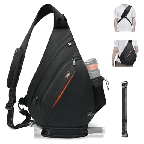 TUDEQU Sling Backpack,8 Pockets One Strap Backpack for Men Large Sling Bag,19L Single Strap Backpack for Men Cover