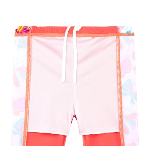 Image of Girls Two Piece Swimsuit Long Sleeve Floral Bathing Suit UPF 50+ Summer Beach Swimwear