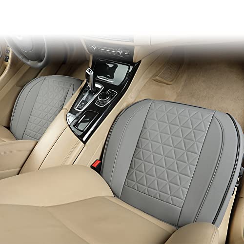 Black Panther Luxury Faux Leather Car Seat Cover Front Bottom Seat Cushion Cover, Anti-Slip And Wrap Around The Bottom, Fits 95% Of Vehicles - 1 Piece,Grey #TOP1
