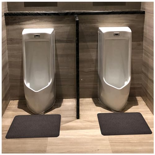 2 unidades de alfombrillas para orinal, protectores antideslizantes absorbentes de agua para pisos de baños masculinos, reutilizables y lavables miniatura 1