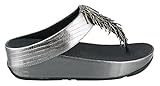 FitFlop Women's Cha Cha Flip Flop, Nimbus Silver, 7 M US