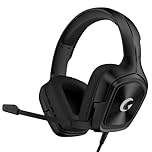 Rumoon Wired Gaming Headset for PS4 & PS5, 50mm Drivers with Stereo Surround Audio, Noise Cancelling Mic, 3.5mm Over-Ear Headphones for PC, Xbox, Switch, Lightweight Memory Foam, Black