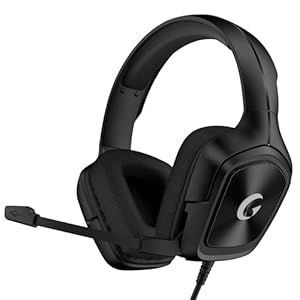 Auriculares para juegos para PS5, PS5Pro, PS4, Xbox Series X, Xbox Series S/One, auriculares de PC con micrófono transparente para el trabajo, auriculares para juegos de PC con micrófono, divisor de