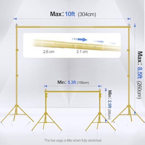 Soporte para fondo fotográfico ajustable EMART 10x8.5ft miniatura 2