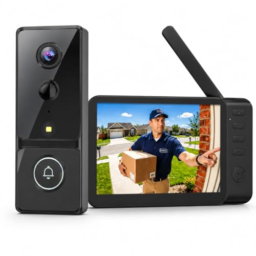 Doorbell Camera Wireless No Subscription, 1080P Video Doorbe