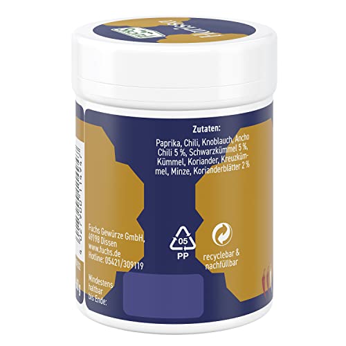 Fuchs Gewürze Gourmet Selection Naher Osten/Afrika - Harissa Gewürzmischung, nachfüllbarer Gewürz Mix, zum Würzen von Reisgerichten, Couscous, Saucen und Suppen, vegan, Bunt, 60 g – Bild 7