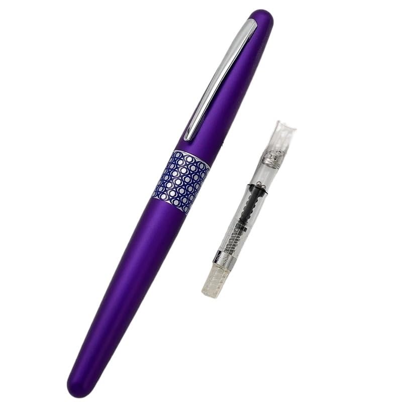 Stylo-plume en métal violet anti-fatigue avec plume acier inoxydable M