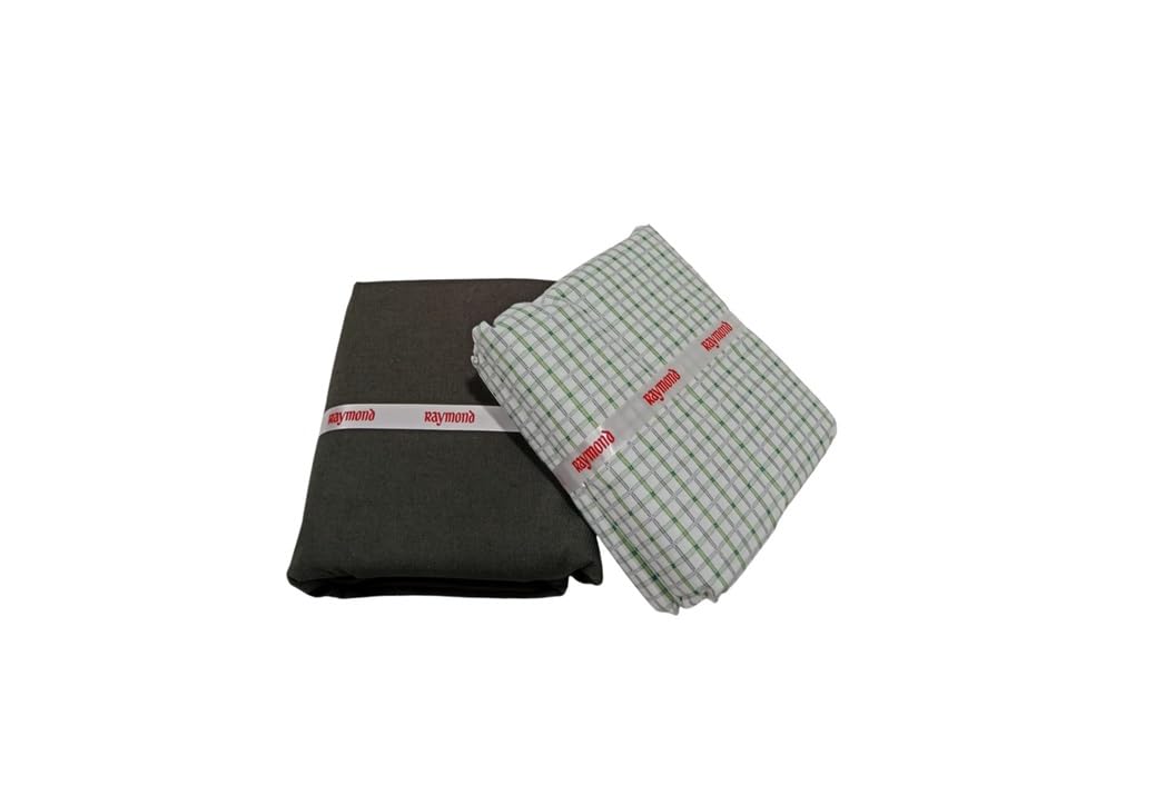 Men's Pure Cotton Shirt and Cotton Trouser Unstitched Fabric Set (Multicolour_Free Size) 322