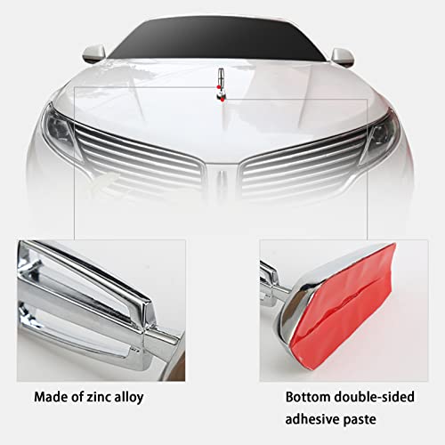 FESDAEG Fit for Lincoln Trunk Logo Emblem Hood Emblem Side Emblem Cover Replacement for Lincoln Accessories - Thumbnail 6