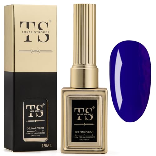 Image of THR3E STROKES Professional UV Gel Nail Polish, HEMA-FREE Lasts Upto 21 Days, Super Glossy Finish, Non-Chipping, Non-Smudging, Quick Drying Nail Polish,15 ml (30, 15ML)