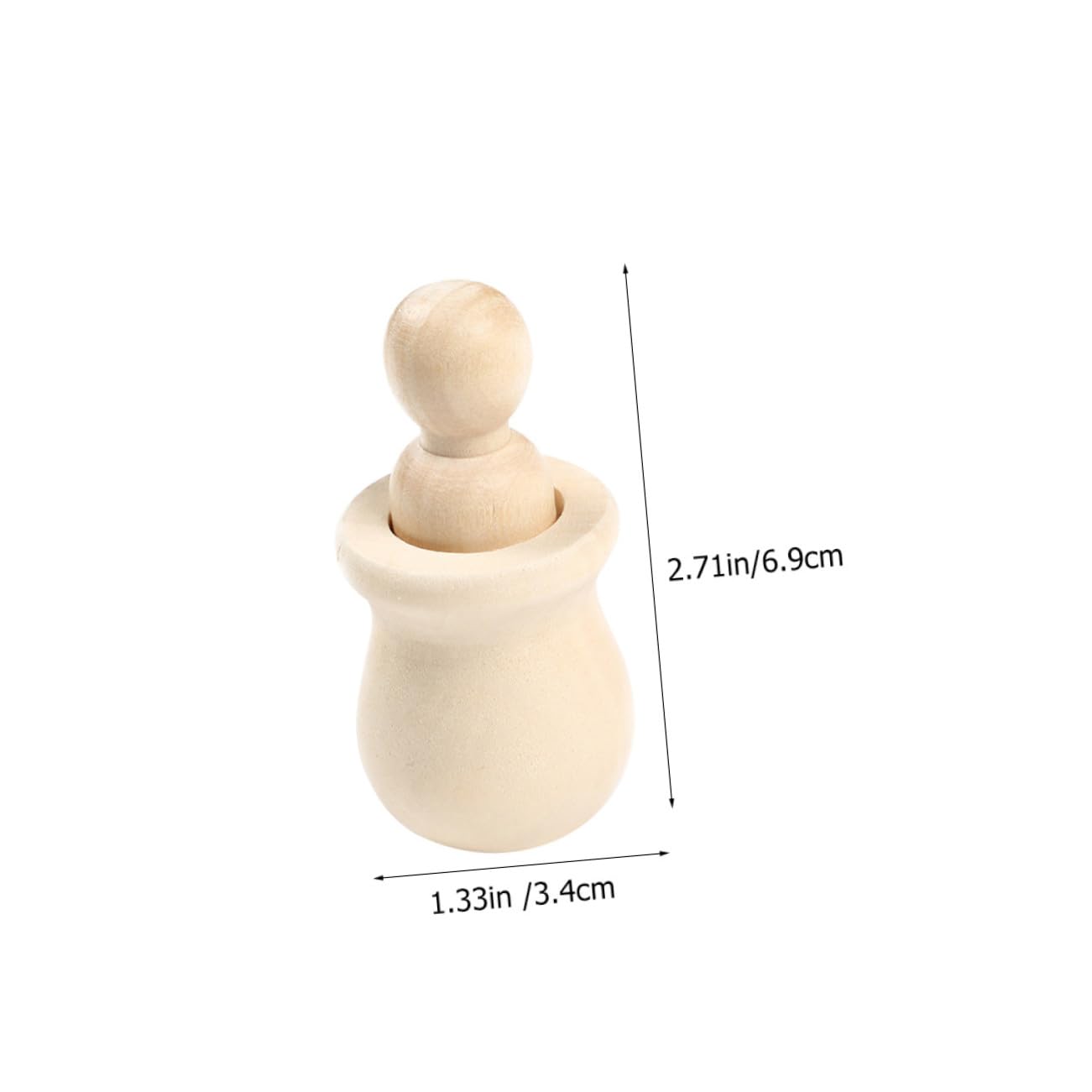 Anneome 20 piezas Muñecos de Madera sin Pintar para Manualidades DIY Figuras sin Terminar para Decorar y Fomentar Creatividad Infantil