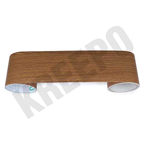 Image of KREEPO Waterproof Waist Line Wall Sticker Self Adhesive Baseboard Wallpaper Border Roll Decals Home Decor Film (Size 4Inch x 40m) (Wood-10)