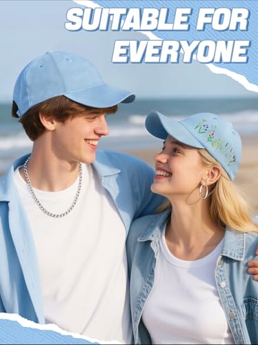Image of Biggun Trendy Embroidered Baseball Cap for Girls Women Men - Adjustable Soft Breathable Hats for Casual Wear
