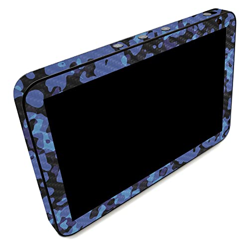 Image of MightySkins Carbon Fiber Skin Compatible with Amazon Echo Show 8 (Gen 2) - Blue Modern Camo | Protective, Durable Textured Carbon Fiber Finish | Easy to Apply