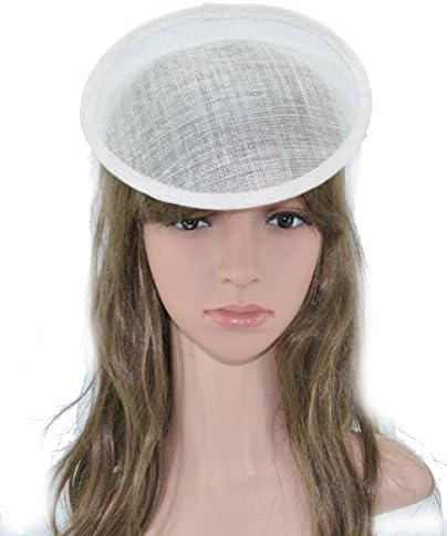 Sinamay Binding Large Saucer Sinamay Base Fascinator White Hat Craft Supply,for Derby,races,party,wedding