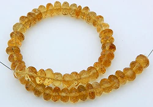 Citrine Faceted Beads de forme rondelle pour la création de bijoux raffinés
