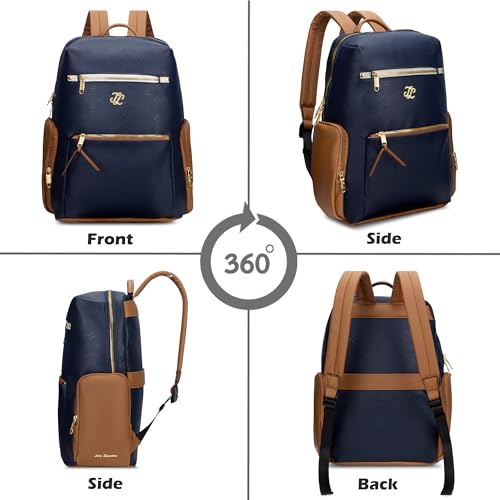 Image of Lavie Signature Women's Colourblock Butte 21L Fashion Backpack for Women | Fits Upto 15.5 Inch Laptop | Fashion Backpack for Work | Ladies purse | Stylish Shoulder Bag | Gift for Women