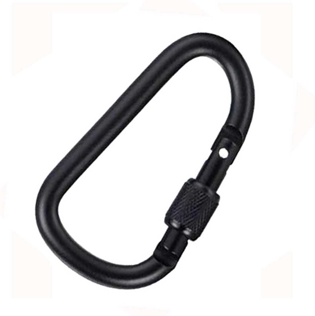Stealodeal Black Carabiner Aluminium Screw Locking Spring Clip Hook Outdoor D Shaped Keychain Buckle (B09SD5J8RY) Amazon Price History, Amazon Price Tracker