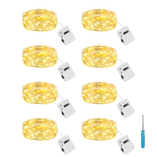 litogo 8 Stück Lichterkette Innen Batterie, 2M 20 LED Mini Lichterkette – Ansicht 1