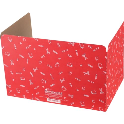 Image of Really Good Stuff Large Privacy Shields Set of 12, Red, Matte Finish