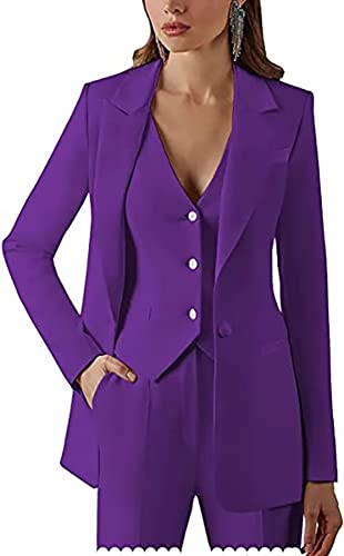 Women's 3 Pieces Pant Suits Set Wedding Tuxedos Party Wear Suits Business Suit Set for Work4