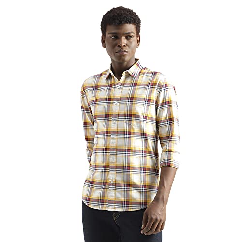 Image of UNITED COLORS OF BENETTON Men's Cotton Solid Slim Fit Shirt
