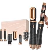 6 in 1 Blow Dryer Brush, Detachable Hair Dryer Brush Air Curler Air Styler Wrap, Curly Twist Hot ...